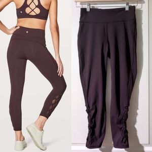 Lululemon | Tied To It 7/8 Tight 25" In Black Cherry